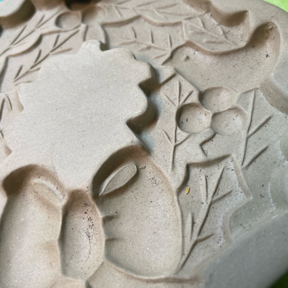 A Christmas wreath cookie mold